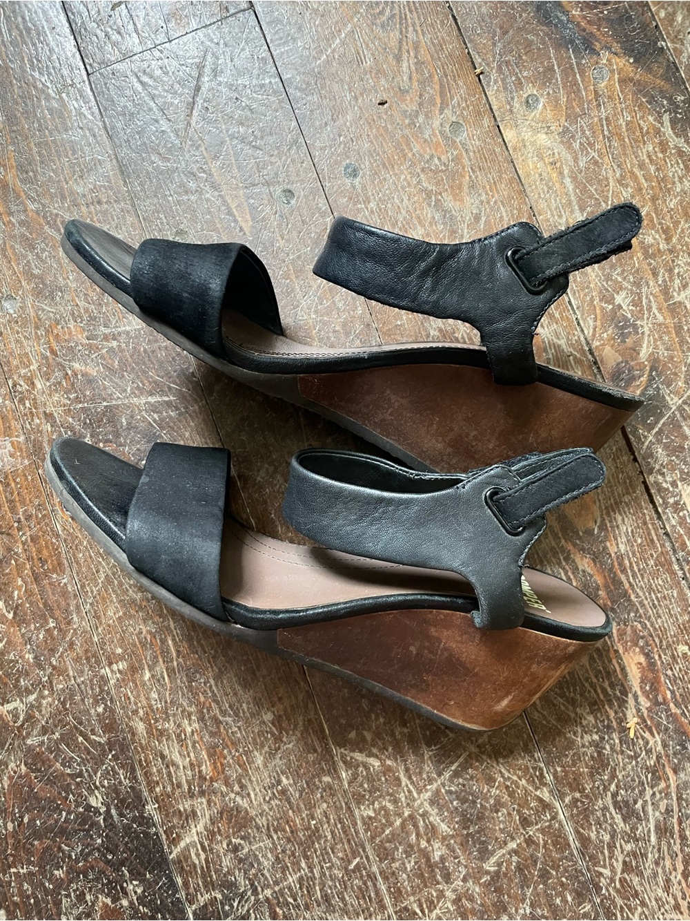 Camper Laura leather/suede wedge size 38